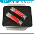 Дешевые красочные пластиковые помады Shaped OTG USB Flash Drive (TJ004)